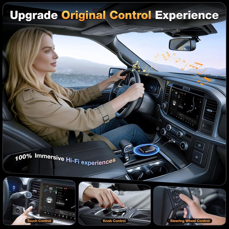 Wireless CarPlay Adapter for Apple [2026 Upgraded A7-Ultra Chip] Multi-User, Full-Auto Car Play Wireless Adapter for iPhone 6-17 Pro Max, Zero Latency, Cars 2015+, Plug & Play Black