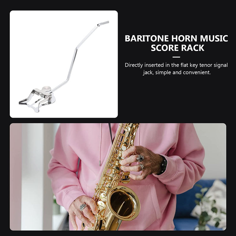Marching Baritone Horn Lyre Square Jack Metal Music Sheet Clip Holder Nickel-Plated