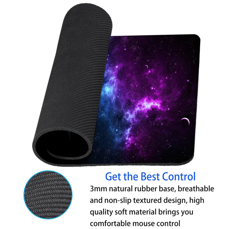 Shalysong Mouse pad Small Computer Mouse pad with Personalized Galaxy Design Office Non-Slip Rubber Mousepad 9.5 x 7.9 in Rectangular galaxy