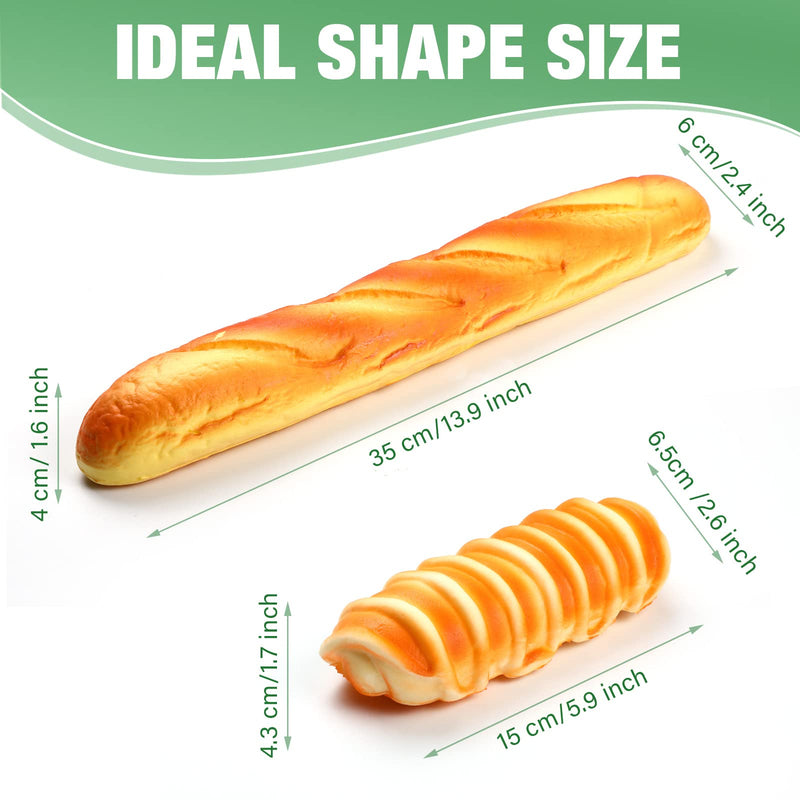 2 Pieces Keyboard Mouse Wrist Rest Pad Wrist Rest Support Funny Desk Wrist Pad Toast Bread Keyboard Rest Cute Wrist Cushion for Keyboard Typing (13.4 x 2.2 x 1.6/ 5.9 x 1.6 x 2.4 Inch, Mixed Style) 13.4 x 2.2 x 1.6/ 5.9 x 1.6 x 2.4 Inch