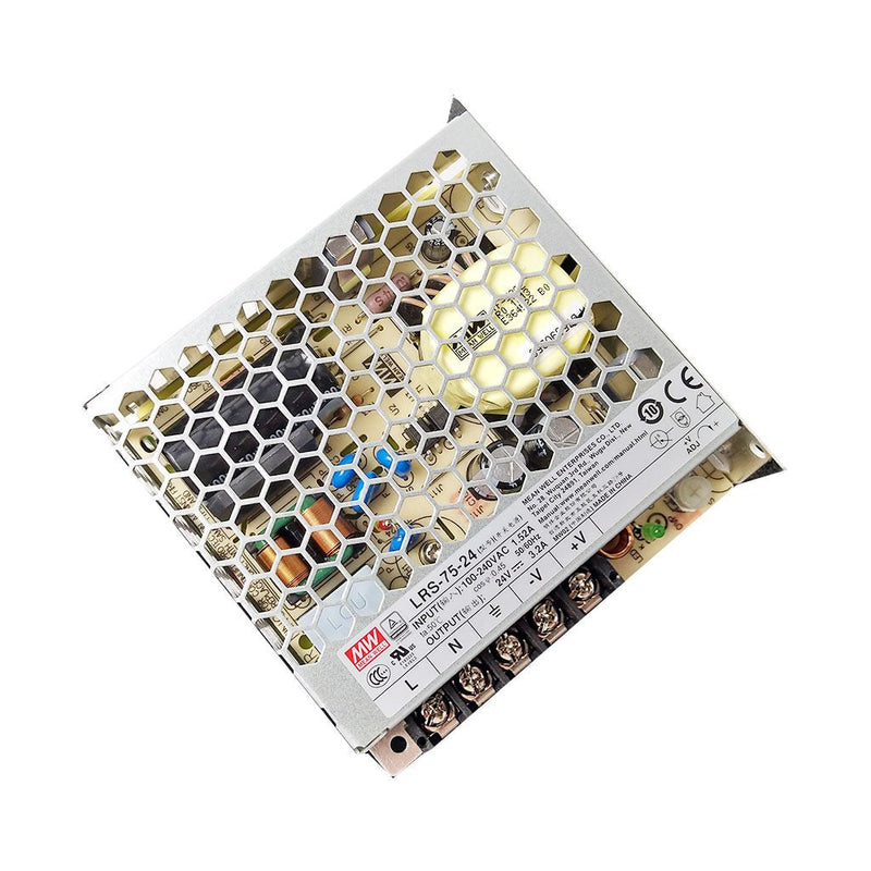 MEAN WELL - 1993 Mean Well LRS-75-24 Enclosed Switching Power Supply, Single Output, 24V, 3.2A, 76.8W, 3.9" L x 3.82" W x 1.18" H