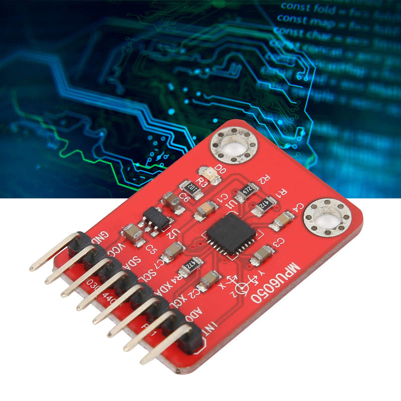 Gyroscope Accelerometer, MPU6050 6-Axis Accelerometer Gyroscope Sensor Module 16 Bit AD Converter Data Output for Engineers, Technicians