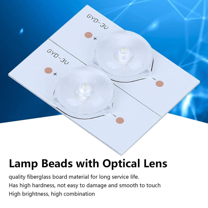 20pcs SMD Lamp Beads, Universal 3V SMD LED, Optical Lens Filter with High Hardness, Repair and Replacement Parts for LED Strips and TV Strips (White)