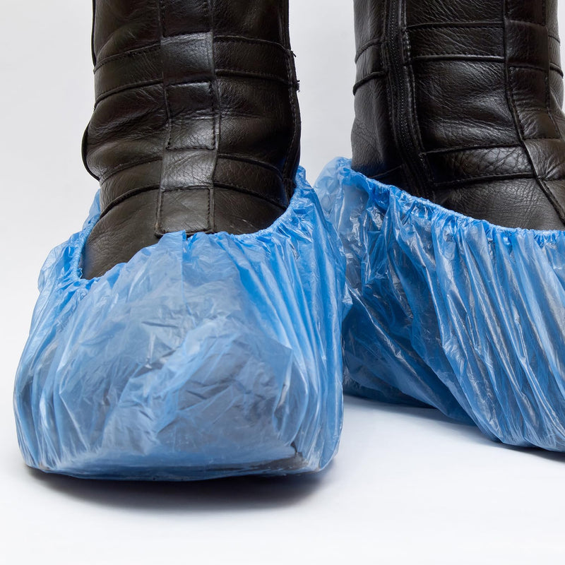 Shoe Covers, Disposable Overshoes, Waterproof Shoe Covers, Disposable Overshoes, Robust Shoe Covers, Disposable for Household, Laboratory, Construction, Garden, Factory, Pack of 100