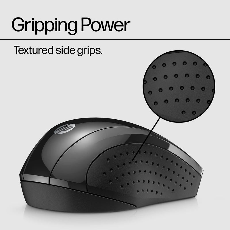 HP Wireless Mouse - Black, 15-Month Battery, 1600 DPI Sensor, Side Grips - For PC/Laptop, Mac, Chromebook New Version