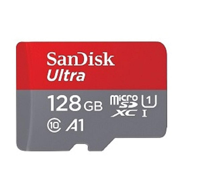 SanDisk Ultra 128GB Micro SD Card for Motorola Cell Phone Works with Moto E 2020, Moto E7, Moto G Power, Edge+ (SDSQUAR-128G-GN6MN) Bundle with (1) Everything But Stromboli MicroSD Memory Card Reader Class 10 128GB