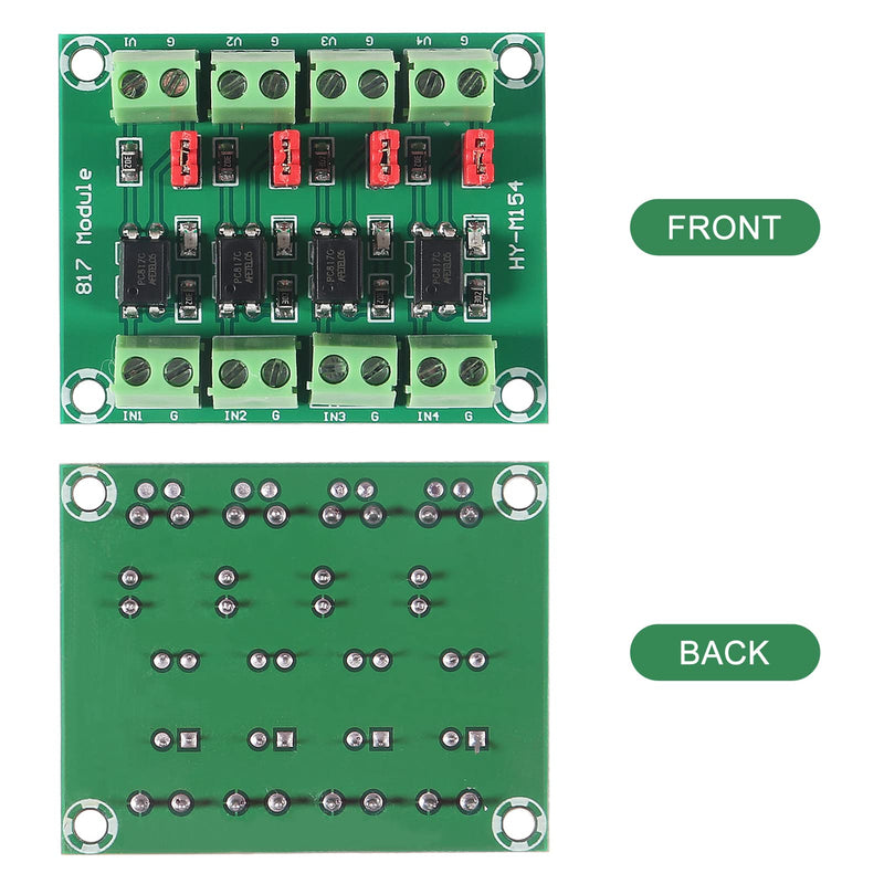 ALMOCN 4 Channel Optocoupler PC817 Insulation Board Voltage Converter Adapter Module 3.6-30V Driver Photoelectric Insulated Module 4-channel optocoupler