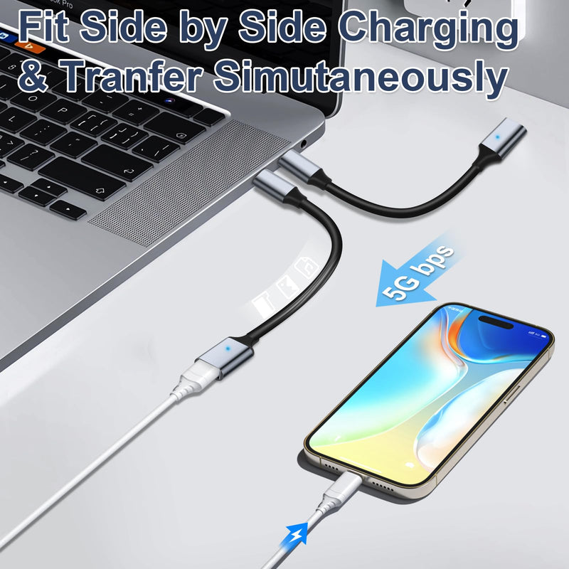 [AUSTRALIA] - USB C to USB 3.0 Adapter [2 Pack], Type C Male to USB Female OTG Cable Thunderbolt3 to USB Adapter Compatible for iPhone 16 Pro Max/16 Plus/16/15 iPad MacBook Pro/Air Samsung Galaxy S24/S23/S22/S21 