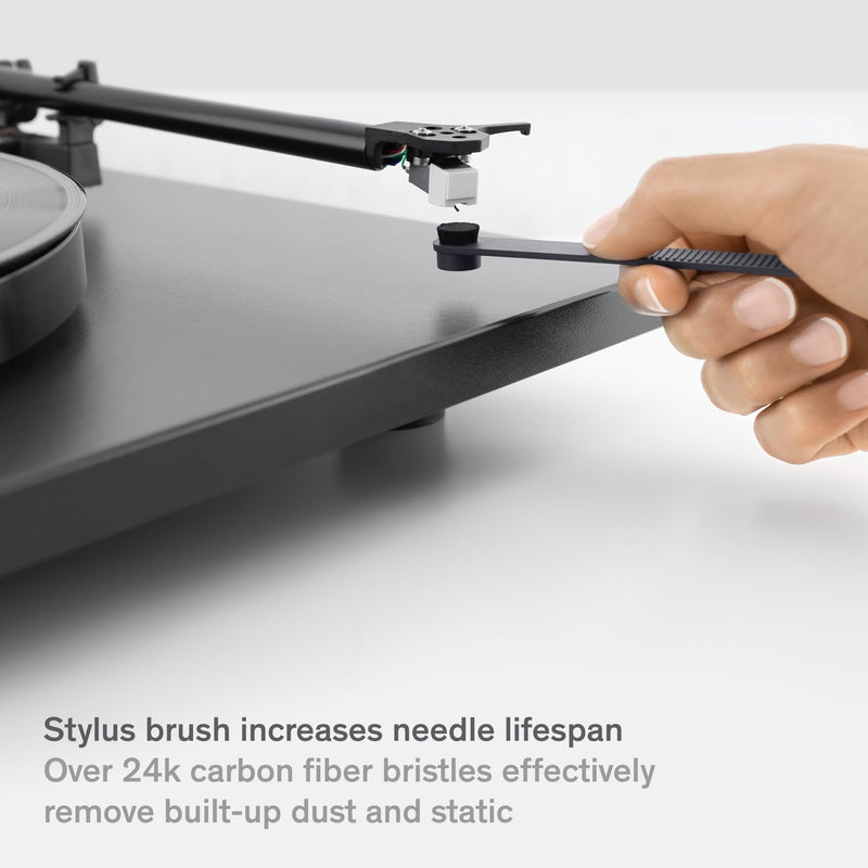 Record Cleaner Kit - 2-Piece Vinyl Record Cleaning Kit Includes Vinyl Record Brush & Stylus Cleaner - Carbon Fiber Anti-Static Vinyl Brush & Stylus Brush