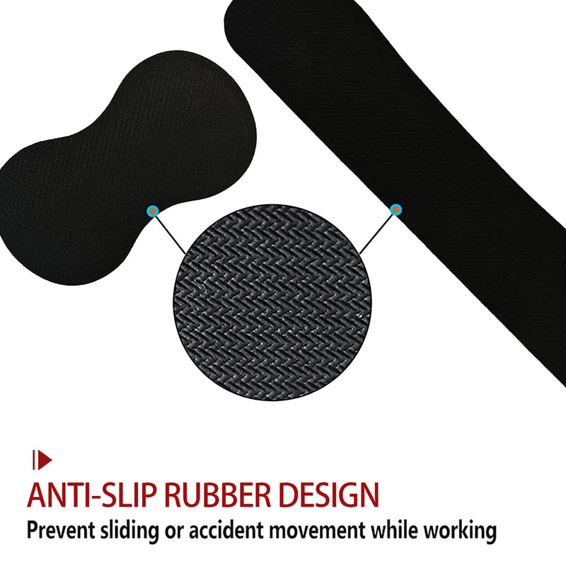Ergonomic Mouse Pad with Wrist Support Set and Keyboard Wrist Rest Set for Laptop, Gaming and Office, Comfortable and Pain Relief + Coaster ，Stay Positive Work Hard and Make It Happen Pink Glitter Yu-mouse Pad-ba4