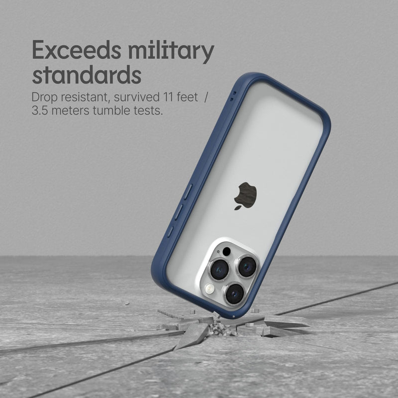 RhinoShield Bumper Case Compatible with [iPhone 15] | CrashGuard - Shock Absorbent Slim Design Protective Cover 3.5M / 11ft Drop Protection - Graphite iPhone 15 - Graphite