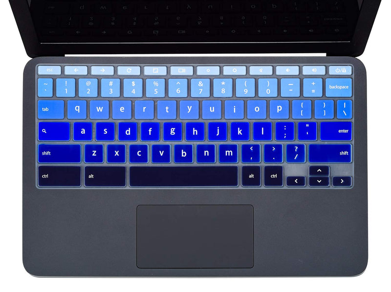 Keyboard Cover for HP Chromebook 11A G8 11.6",2020 HP Chromebook 11 11a-na0010nr/21nr/30nr/40nr/50nr/60nr,HP Chromebook X360 12b-ca0010nr,HP Chromebook x360 11 G3 EE Laptop Protective Accessories Ombre Blue6S