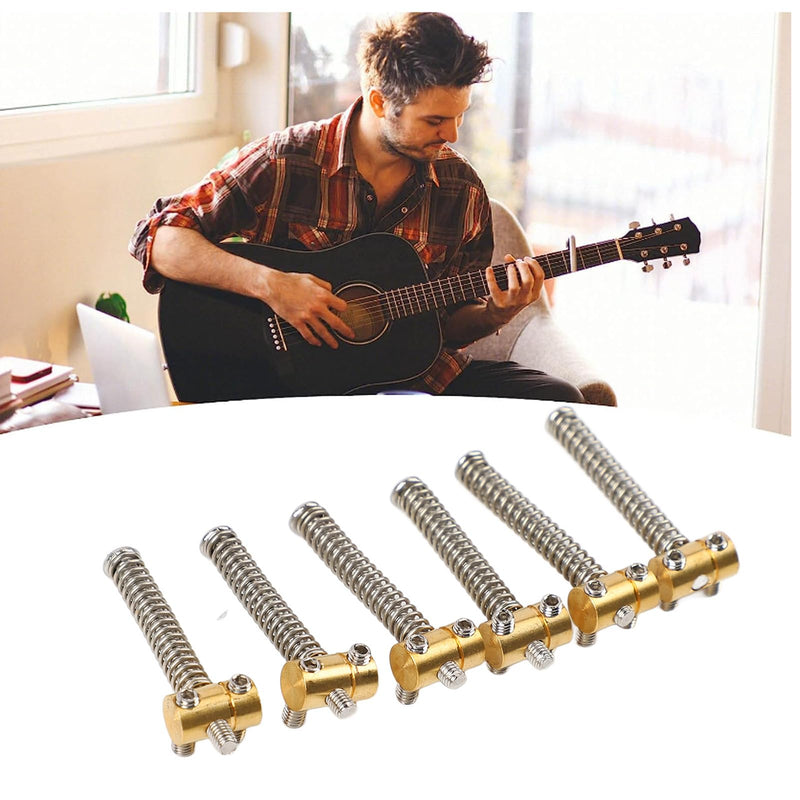 6Pcs Brass Compensated Saddles Guitar Saddles Set for TL Tailpiece Telecaster Electric Guitar Replacement Parts