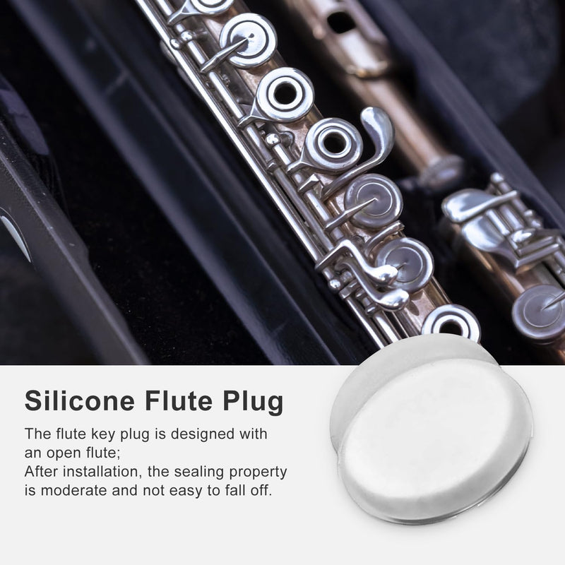 26 Pieces Silicone Flute Plug, Flute Key Cover, 8 mm Flute Hole Plug Soft Flute Key Cover for Most Brand Flute 26