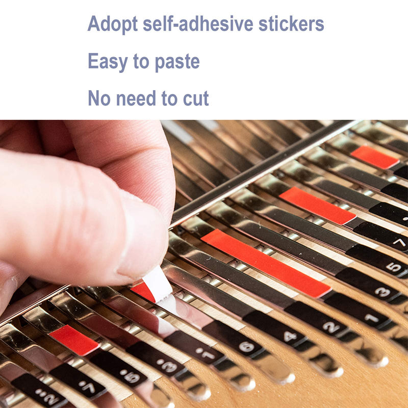 [AUSTRALIA] - 2set Kalimba Thumb Piano Note Stickers for Beginner Learner Musical Gift and Kalimba Scale Sticker Percussion (Color) 