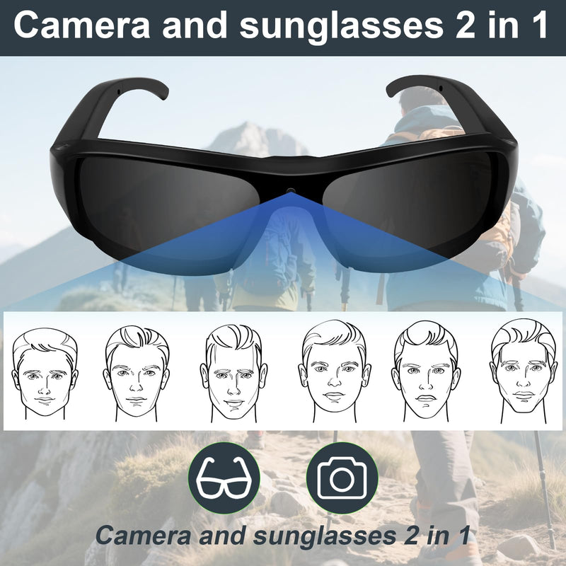 Glasses Camera HD 1080p Video Cameras UV400 Lenses for Outdoor Activities