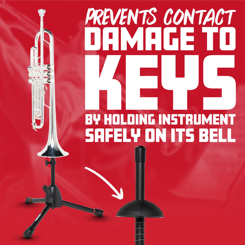 [AUSTRALIA] - Gator Frameworks Tripod Style Stand for Standard-Sized Trumpets; (GFW-BNO-TRUMPET) Trumpet Stand 