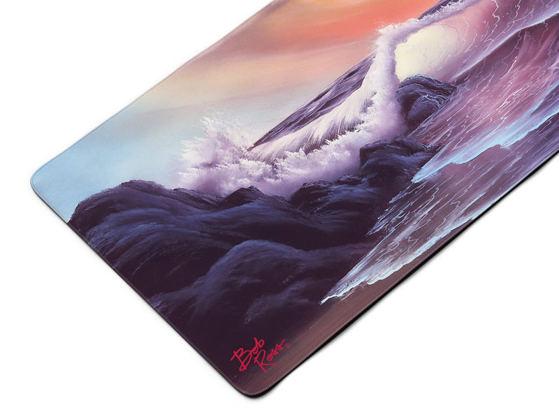 Bob Ross TV Series Scenic XXL Extended Gaming Mouse Pad for Computer, Office, Keyboard and Laptop, Large Desk Mat, Large Mouse Pad 35.4"x 15.7" x 0.12" - Stormy Seas - S17 E04