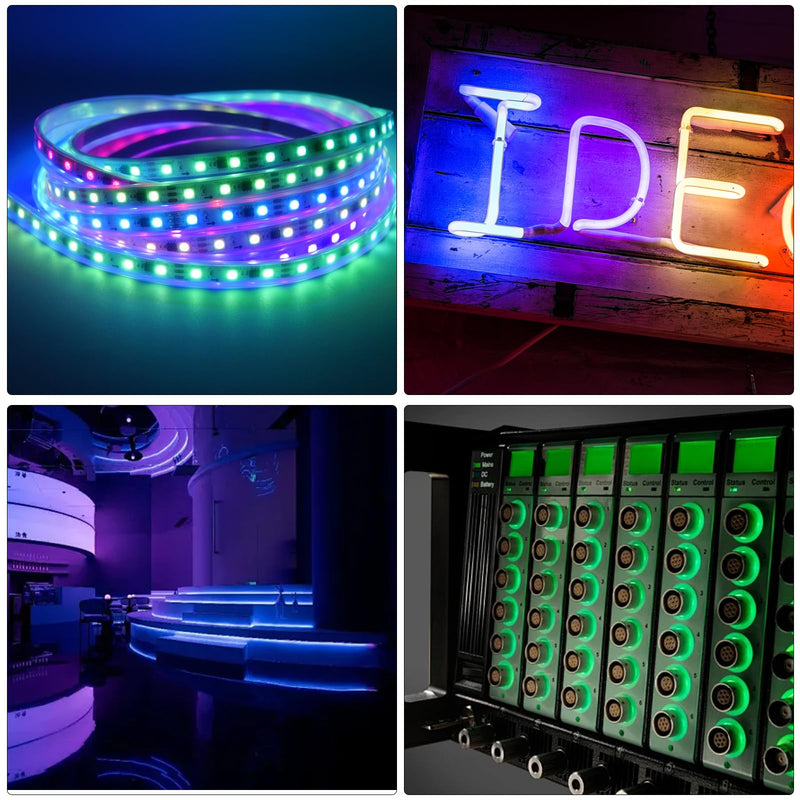 NCTNCX Pack of 100 Pre-Wired LED Diodes Light 12 V 100 Pieces 3 mm LED Mounting Rings Plastic 3 mm LEDs with 20 cm Cable (Red, Yellow, Blue, Green, White, Pack of 20)