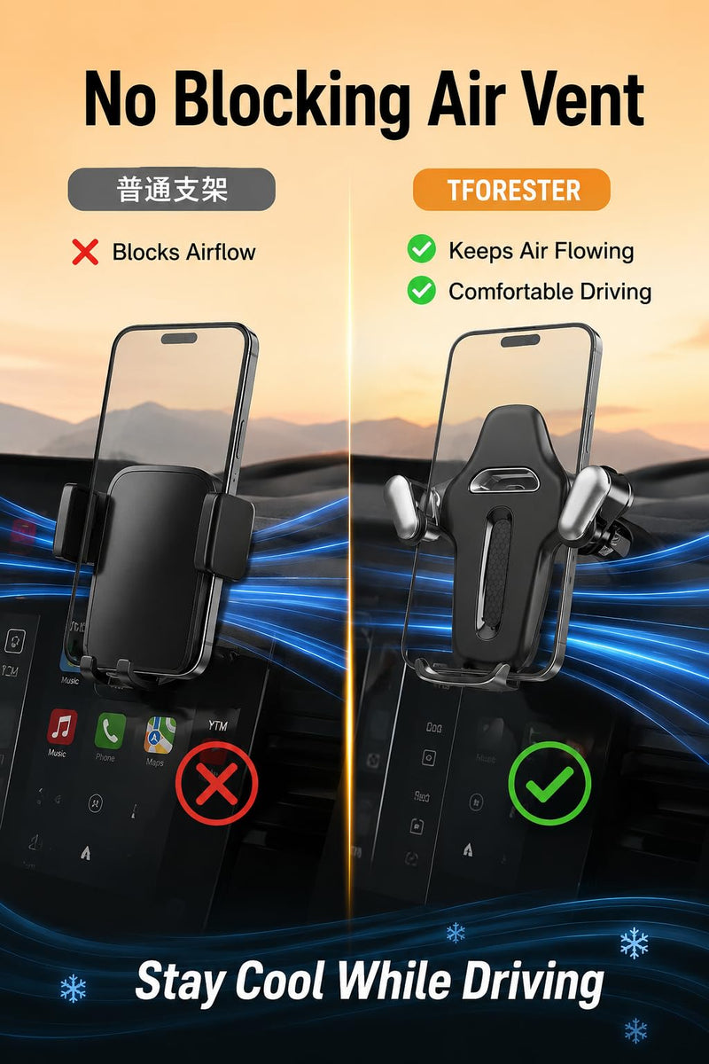 TFORESTER Tesla Phone Mount for Model Y/Model 3 / Model S/Model X/Cybertruck, Adjustable Car Phone Holder for Tesla Screen, Stable Cell Phone Mount with Clamp Design,-Gray 7.2 Gray