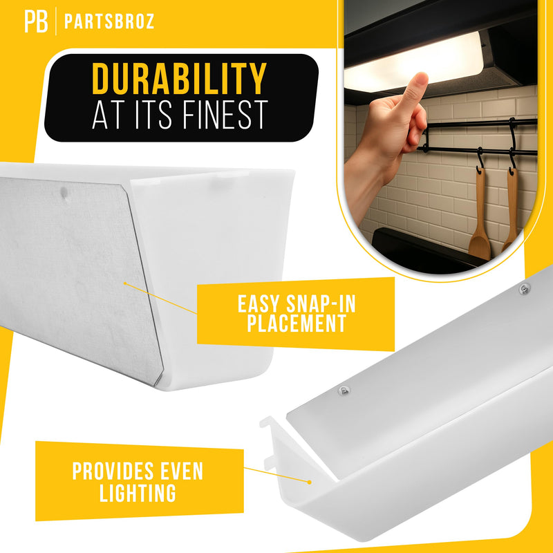 PartsBroz SNTK7504000 Light Lens - Compatible With Broan Kenmore Range Vent Hood - Replaces AP3378324 PS10282138 K7613000 949658 K7504000 K7613000 NTK7504000 Ultra Durable Replacement 1-Pack