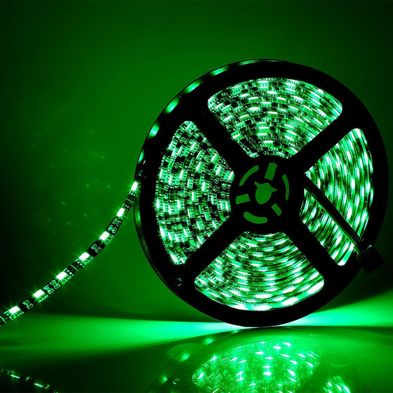 SUPERNIGHT LED Strip Lights, 16.4FT 5M SMD 5050 Waterproof 300LEDs RGB Color Changing Flexible LED Light Strip for Bedroom, TV Back Lighting, Christmas, Valentine's Day (Black PCB) 2 Pcs