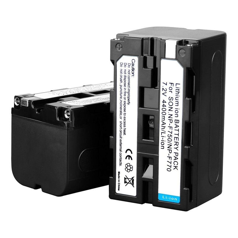 [AUSTRALIA] - GVM 2 Pack NP-F750 Replacement Batteries and Chargers for NP-F975, NP-F960, NP-F950, NP-F930, NP-F770, NP-F750, NP-F550, DCR, DSR, HDR, FDR, HVR, HVL and LED Light 