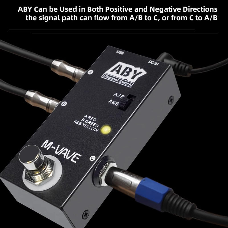 ABY Line Selector AB Switch Mini Guitar Effect Pedal True Bypass Guitar Bass Pedal AB Box - ABY Channel Switch