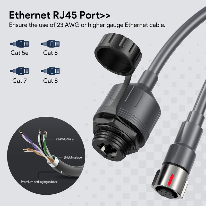 Starlink Performance Adapter Gen 3, Starlink Performance Gen 3 Cable Extension to RJ45 Coupler Waterproof Compatible with Starlink Performance Gen 3 Dish (1 Pack) Performance Gen 3 Ethernet Adapter