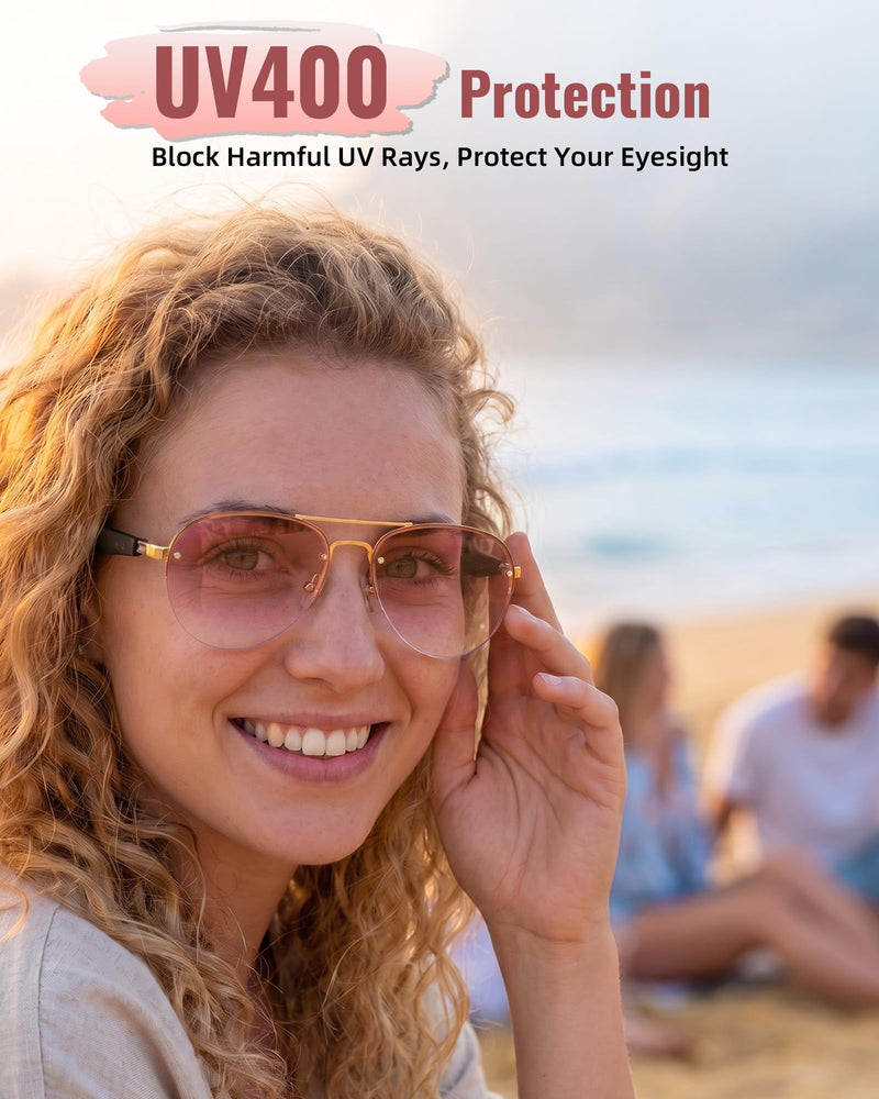 Smart Glasses, Bluetooth Open-Ear Music Calls, Polarized UV400 Sunglasses | Touch Control, Voice Assistant, 145 Languages Real-Time Translation, Sunglasses for Business Meetings, Travel & Daily Use