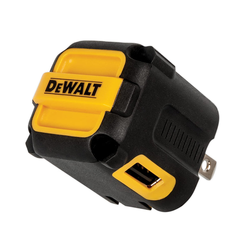DEWALT Lightning to USB Cable — Reinforced Braided Cable for Lightning — 6 ft & 2-Port USB Wall Charger — NeverBlock Worksite Charger — Dual 5V 2.1A Power AC Adapter