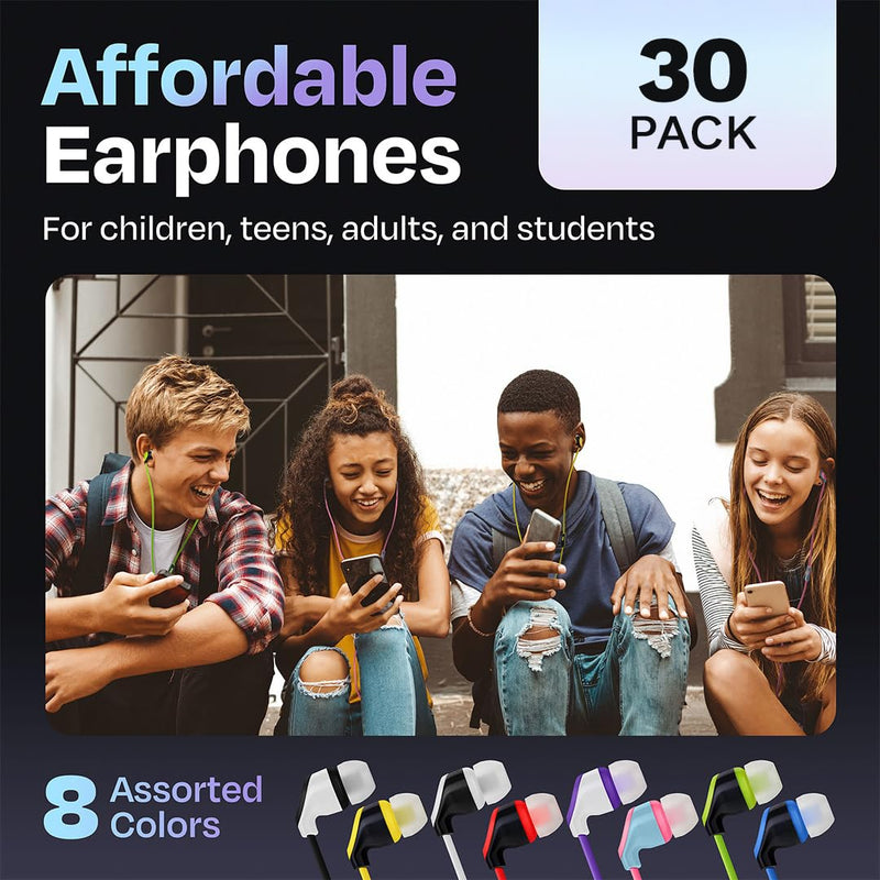 30-Pack USB C Wired Earbuds with Mic, Type C In-Ear Headphones w/ Noise Cancelling & Volume Control, Compatible with iPhone 16/15 Pro, iPad Pro, Galaxy S23/S22/S21/S20, Note 10/20, Kindle Fire Max 11