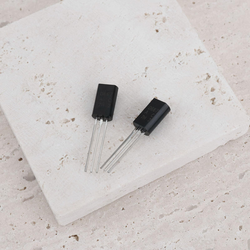 OTOTEC 10 Pairs 3-Pin PNP Silicon Transistors Kit 2SB647AC 2SD667AC B647A D667A Replacement Electrical Components Transistors Black