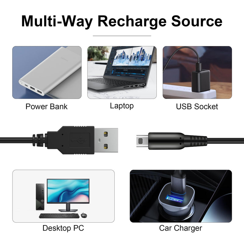 3DS USB Charger Cable, Power Charging Cord Compatible with New 3DS XL/New 3DS/ 3DS XL/ 3DS/ New 2DS XL/New 2DS/ 2DS XL/ 2DS/ DSi XL/DSi