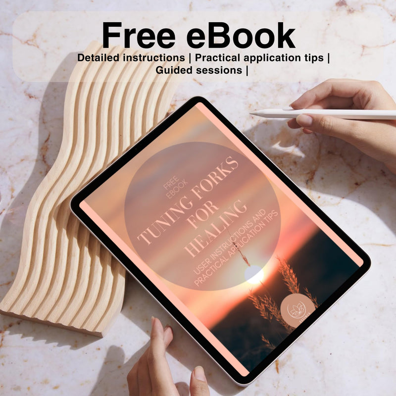 [AUSTRALIA] - Tuning Forks for Healing Set – 128 Hz, 136.1 Hz, 256 Hz, 384 Hz Sound Healing Instruments with Bamboo Display Tray and User Guide for Sound Therapy, Meditation, Chakra Healing & Sound Bath Rituals 