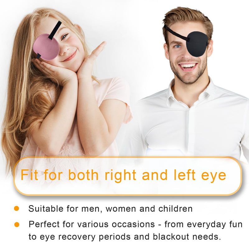 6PCS Eye Patch, Super Soft Eye Patches, Adjustable Medical Eye Patch for Adults and Kids, Amblyopia Lazy Eye Patches for Left or Right Eyes, 6 Colors 1 Count (Pack of 6)