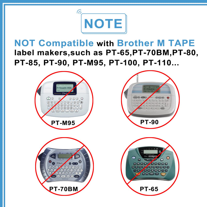 [AUSTRALIA] - 5-Pack Compatible Brother P-Touch Label Tape TZe TZ Tape 12mm 0.47 Laminated Label Maker Tape, for Brother Ptouch PT-D210 PT-H110 PT-D220 PTD610BT D400 D600, White/Berry Pink/Purple/Pink/Blue White / Berry Pink / Pastel Purple / Pastel Pink / Pastel Blue 