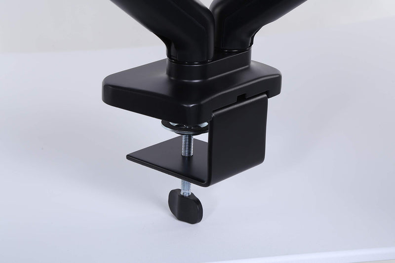 ApexDesk Dual Monitor Arm Desk Mount – Adjustable Height Gas Spring – VESA Mount with C Clamp & Mounting Base – Computer Monitor Stand for Screen up to 32 inch – Holds up to 20 lbs., Black (DMM-24) Dual Arm