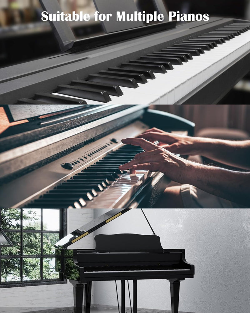 61-Key Removable Piano Keyboard Note Labels, Colorful Silicone Key Labels for Beginners, Reusable Piano Notes Guide with Box, Easy to Read, No Stickers Required Color-61 Key