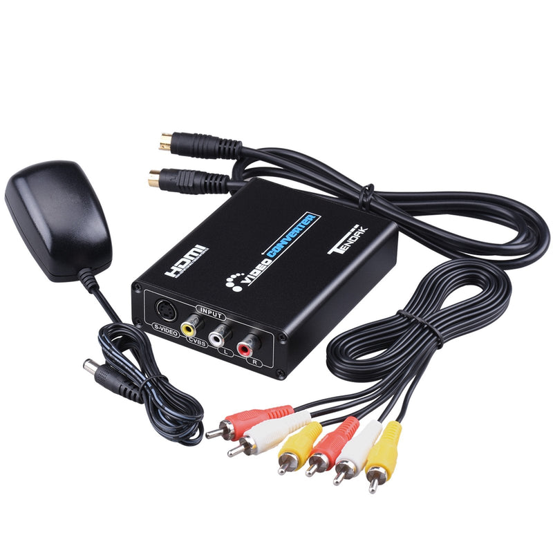 [AUSTRALIA] - Tendak 3RCA AV CVBS Composite & S-Video R/L Audio to HDMI Converter Adapter Support 720P/1080P with 3RCA S-Video Cable for NES SNES N64 PS2 PS3 HDTV 