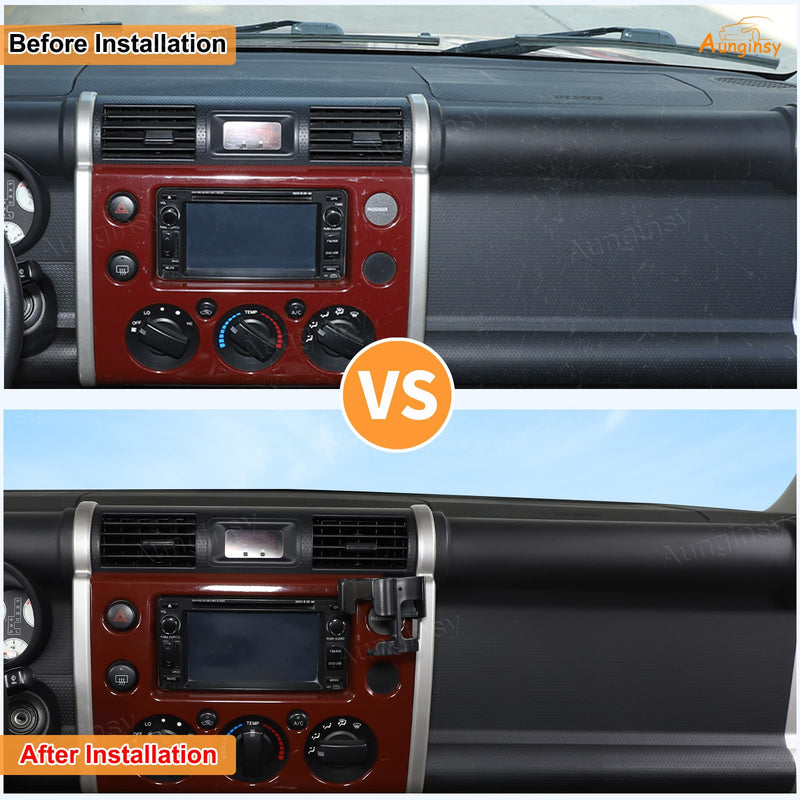 Aunginsy Phone Mount Compatible with Toyota FJ Cruiser 2007-2021 Car Cup Holder Center Console Air Outlet Vent Cell Phone Holder Dashboard Clip Panel Handsfree Mobile Phone Cupholder Stand Accessories Type F