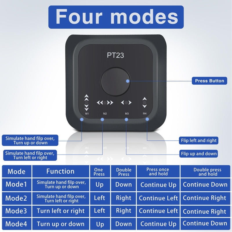Page Turner Pedal, PT23A Customisable Programmable Keypad, Bluetooth Page Turner Footswitch, Multimedia Controller Key Switch for Computer and Mobile Phone.