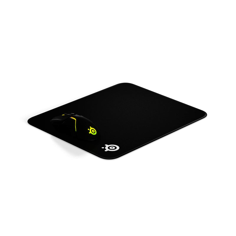 SteelSeries QcK Gaming Surface - Large Stitched Edge Cloth - Extra Durable - Optimized For Gaming Sensors - Black Classic Black