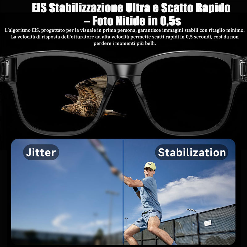 AI Smart Glasses with 8MP Camera – Bluetooth Sunglasses for Men with Real-Time Translation, Voice Assistant, Open-Ear Audio, Auto Photochromic Lenses Lenses L802-US