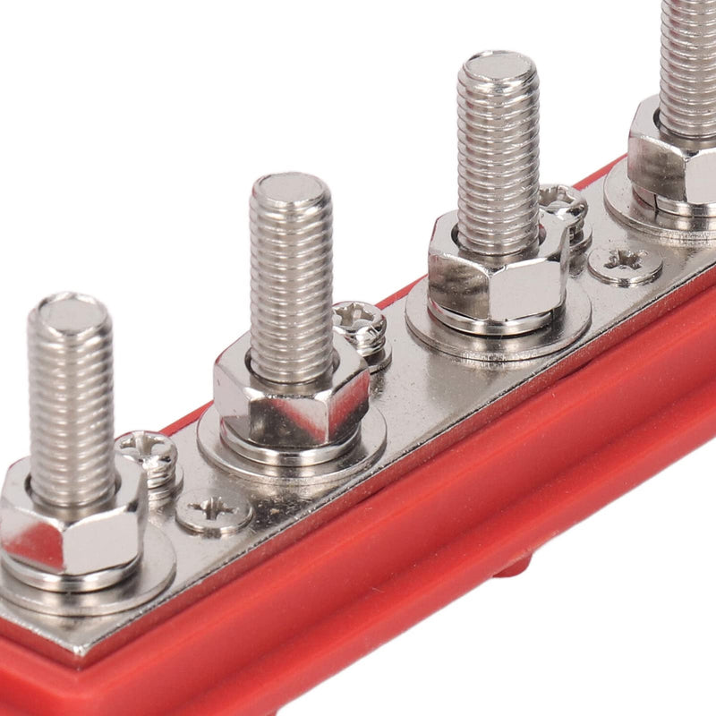 [AUSTRALIA] - 2pcs Power Distribution Block M8 Screw 4 Terminal Terminal Block Busbar DC 48V 250A with Brass Board for Automotive Boat 