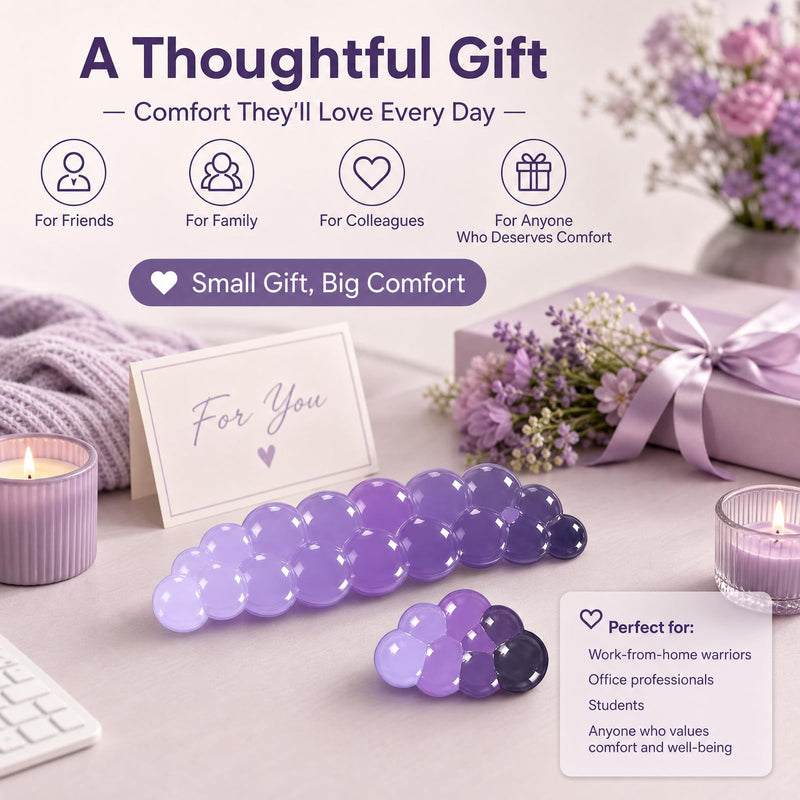 Cute Purple Cloud Wrist Rest for Women, Cooling Gel Support, Non-Slip Pad | Made for typing, coding, and creating, this cooling gel wrist support adds ergonomic comfort to office, home, and study