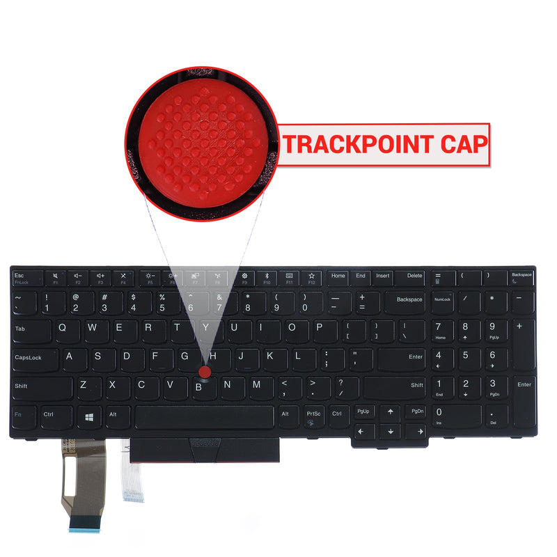 LeFix US Non-Backlit Keyboard Replacement Compatible with Lenovo Thinkpad E580 E585 E590 E595|T590 |L580 L590 |FRUs 01YP560 01YP720 01YP640