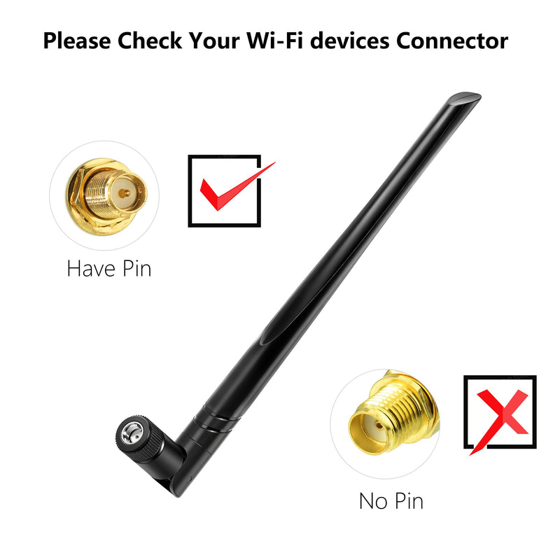 Tri-Band WiFi 6E 2.4GHz 5GHz 6GHz PC Desktop Computer Motherboard Antenna Booster Signal Range WiFi Bluetooth Card Wireless Network Router Antenna, Slinkdsco