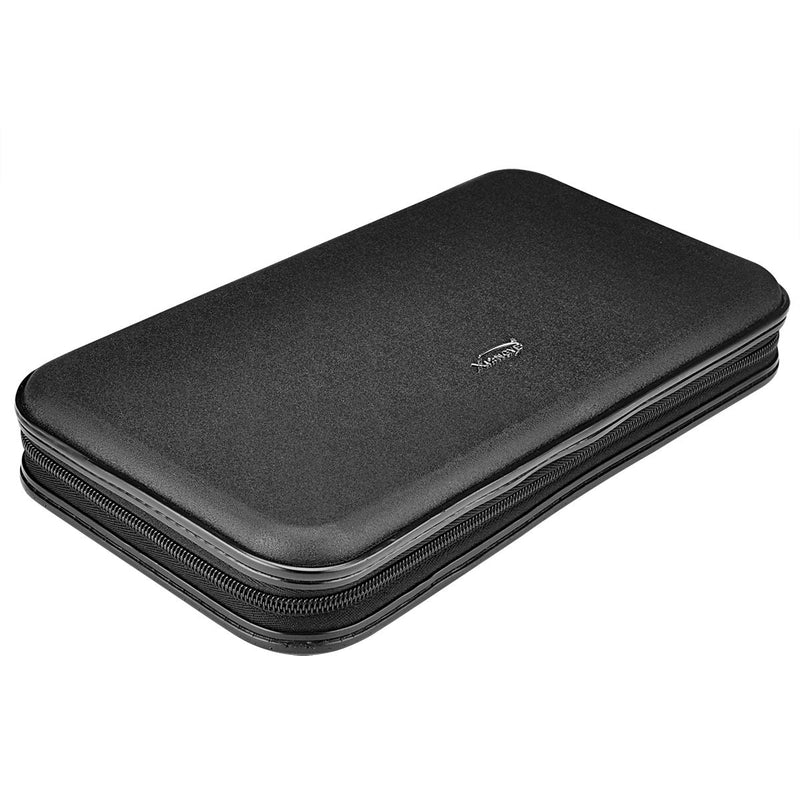 CD DVD Case, 72 Capacity Heavy Duty Wallet, DVD CD Case Holder for Car, Hard Shell Sturdy case, CD Disk Holder, DVD disc Binder, Booklet, Protective Blu-ray Wallet (72 Capacity,Black) Black
