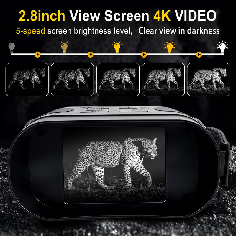 Night Vision Goggles 4K Night Vision Binoculars Adults, Gifts for Men Him Husband Dad 2000mAh Fast Charging Battery,2.8'' HD Screen,2700FT Viewing Range for Camping Hunting & Security